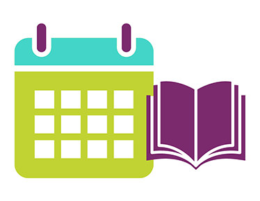 calendar and book icons