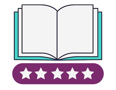 book with review stars